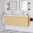48" Wall-Mounted Double Bathroom Vanity With Integrated Resin Top