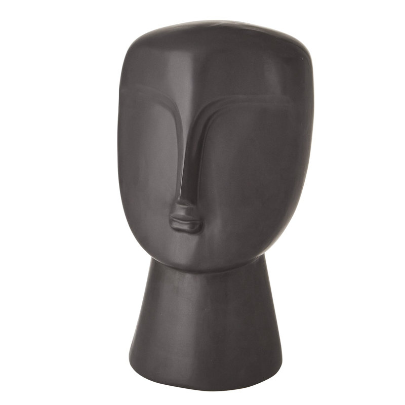 Modernist Bust-Matte Black, Matte Black
