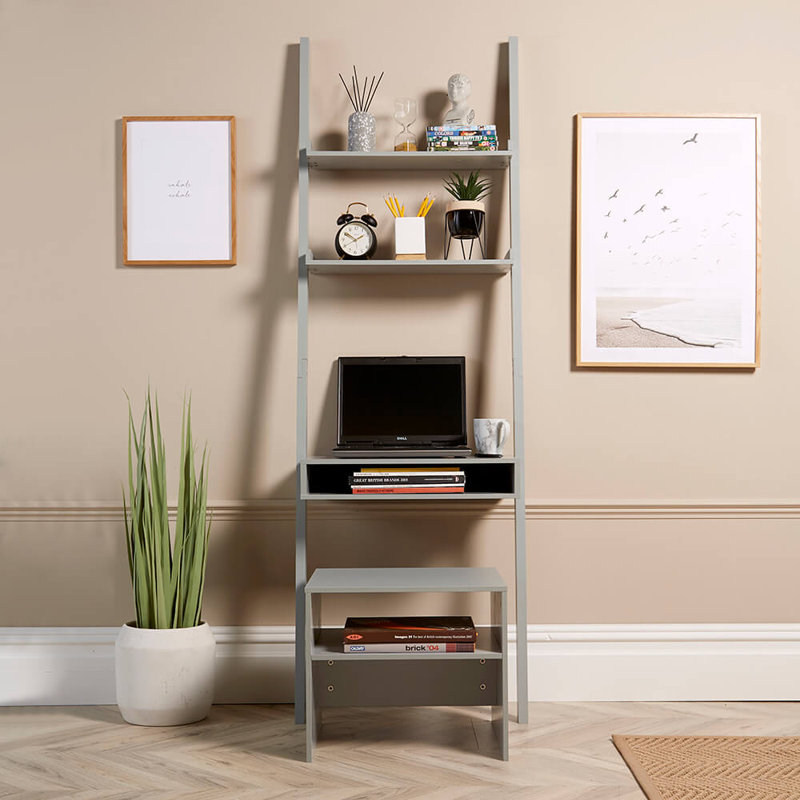Awab Leaning / Ladder Desk, Grey