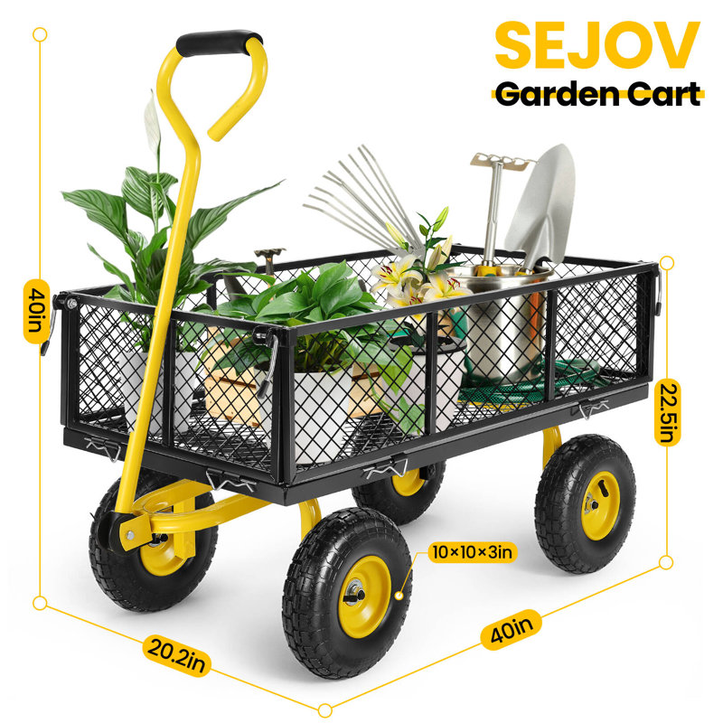 Chariots de jardin Wagon, Jaune