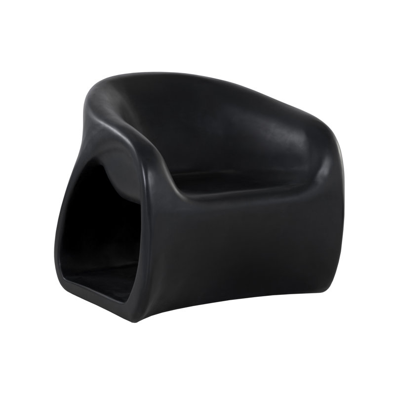 Upholstered Armchair, Black