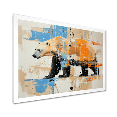 Ours polaire en blizzard - ours, impression murale