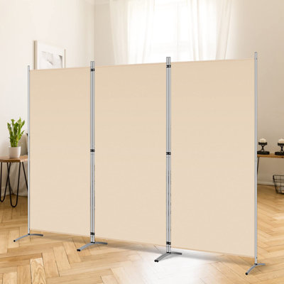 6 Ft Tall Folding Privacy Screen Freestanding Room Partition Wall Dividers (3 Panel) by Latitude Run