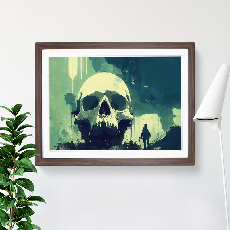 Skull Art Vol.2 Abstract - Framed Print, Walnut, 34cm H x 46cm W x 2cm D