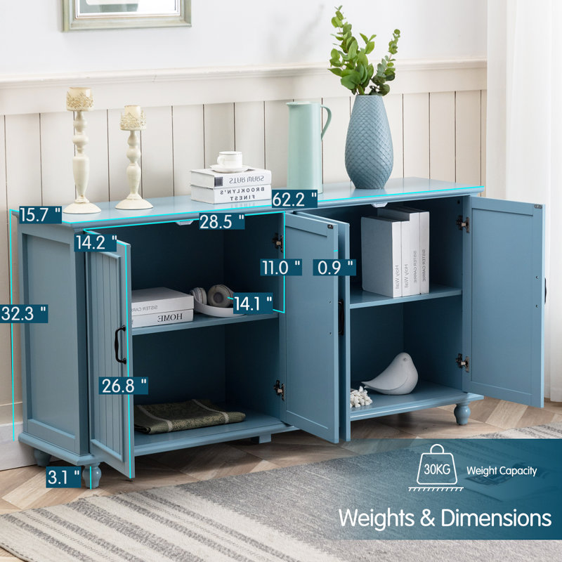 Buffet de 62,2 po de largeur Amarilys, Bleu