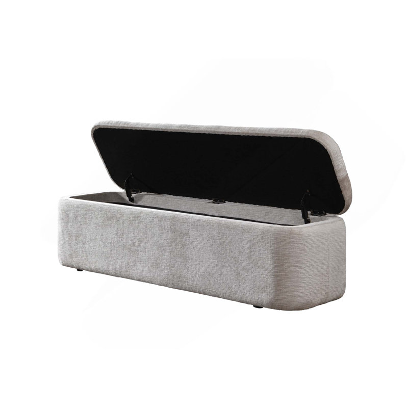 Banc d'angle rembourré en lin avec rangement Modern