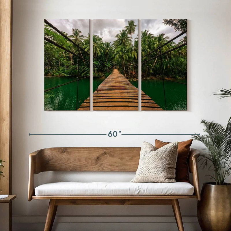 Lilie Philippine Jungle Bridge, 32" H x 50" W