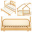 Lit mezzanine simple avec espace de jeu et garde-corps Magical-980782260