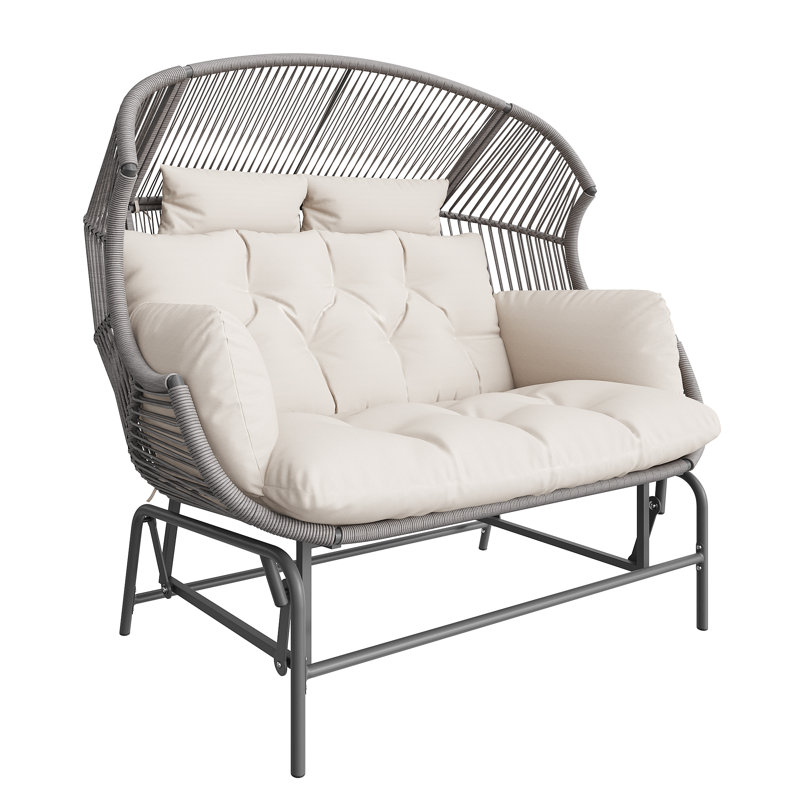 71cm Long Single Chaise with Cushions, Gray
