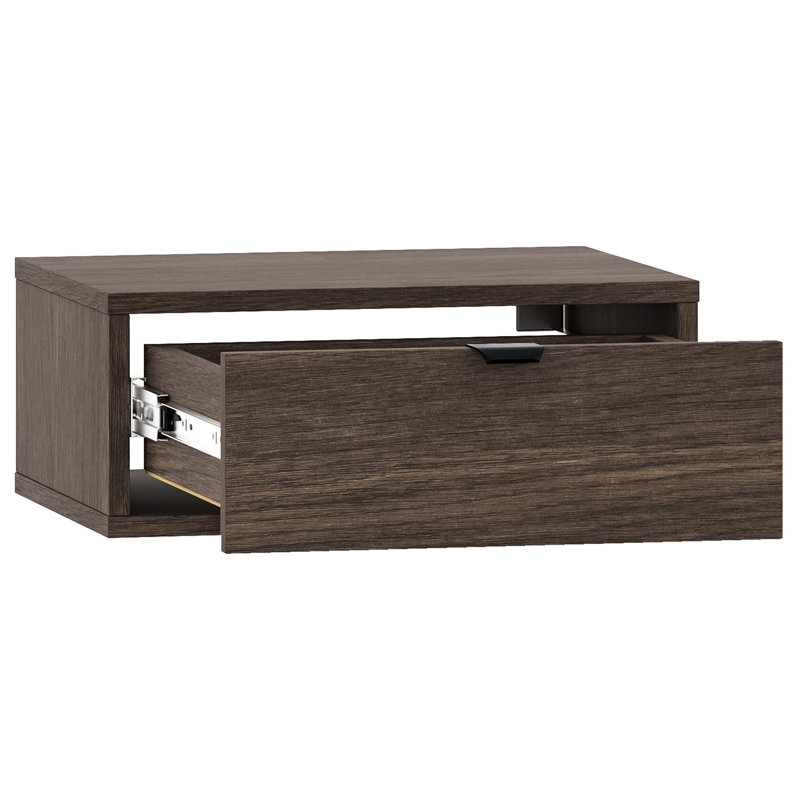 45 cm W Solid Wood Bedside Table, Brown