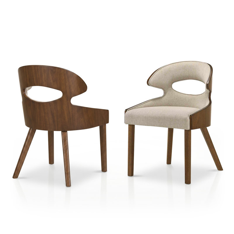 Chaises d'appoint rembourrées Marina avec dossier incurvé