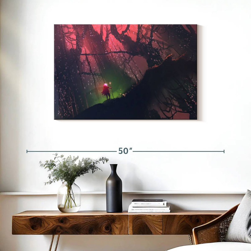Kelan Wizard In Enchanted Forest, 24" H x 36" W