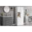 Tall Storage Cabinet With Adjustable Shelves, Large Flip-Out Basket & Enclosed Cabinets – Perfect For Bathroom, Living Room, Or Office, MDF Material With Aluminum Alloy Handles-1285130376