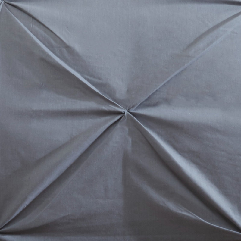 Degraff 144 TC Duvet Cover Set, Silver, Double Duvet Cover + 2 Standard Pillowcases