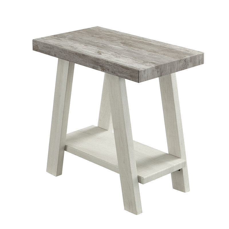 Angeleca End Table, Grey/Beige