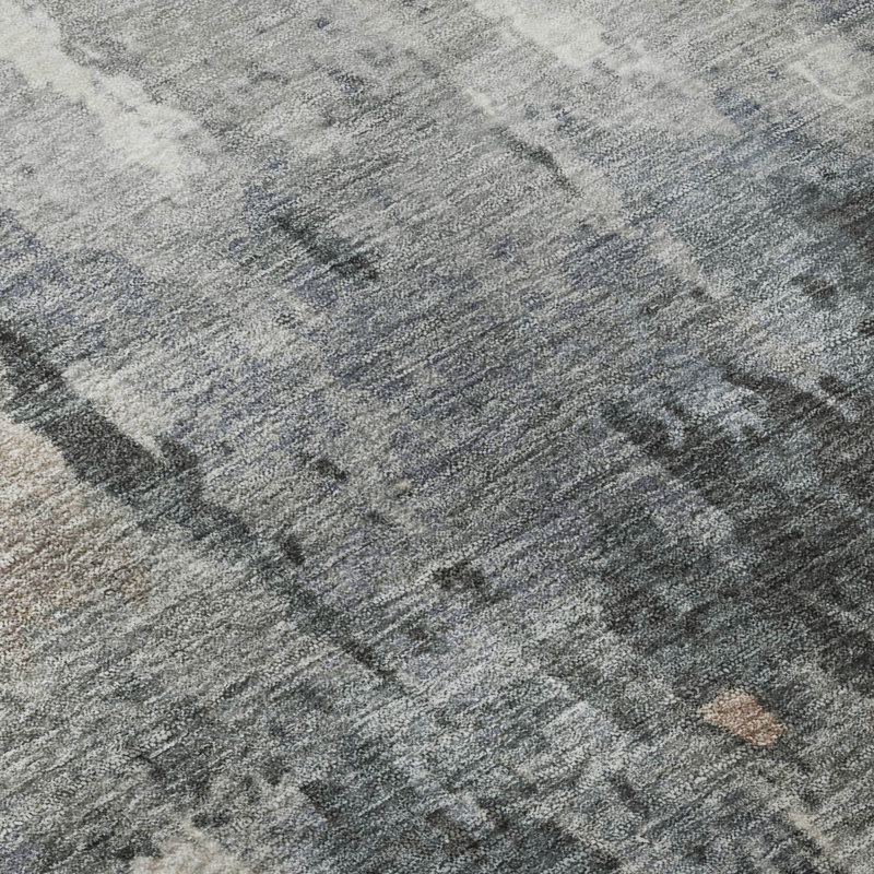 Premium Machine Washable Mayfield Abstract Rug, 1'8" x 2'6", Beige