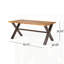 Table de salle à manger d'extérieur en bois