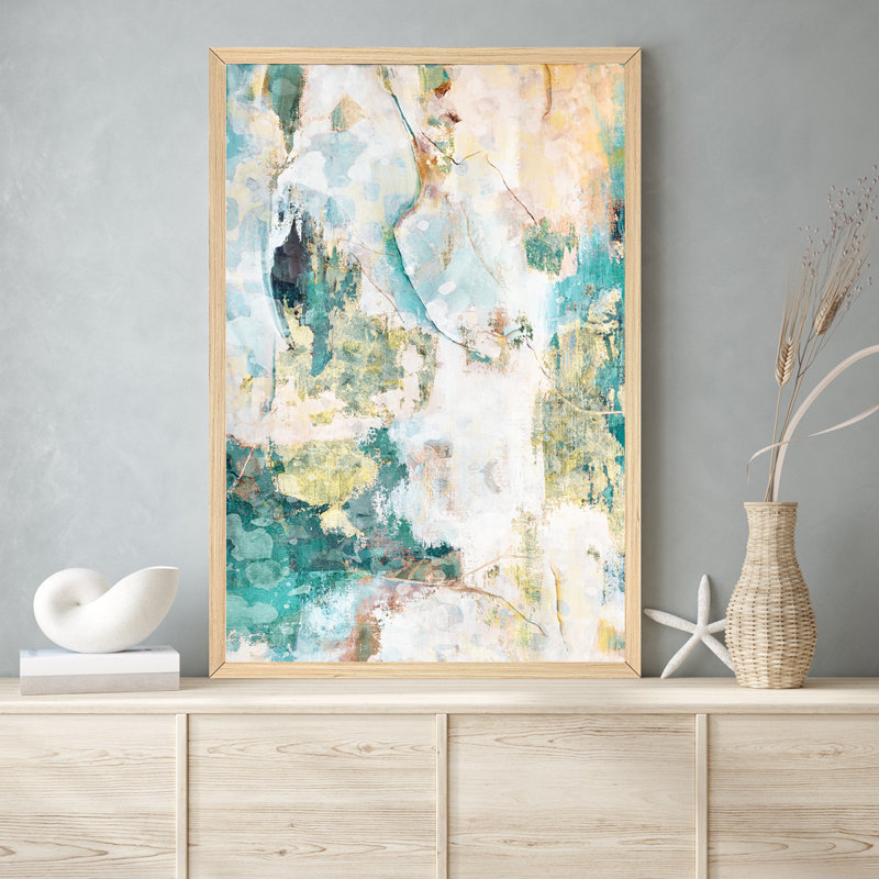 Grunge Texture Teal Tan