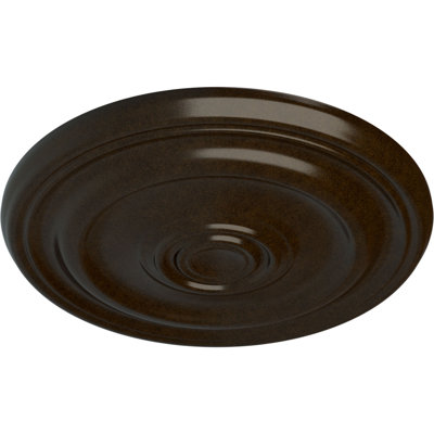 Endurathane Southampton Ceiling Medallion, 16 1/2"OD x 2 3/8"P, Hand-Painted Steel Grey Finish