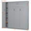 Lit escamotable double pleine grandeur avec tablettes, garde-robe et lumières DEL-679667378-679667389