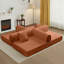 Canapé-lit en velours côtelé de 78,7 po, canapé futon modulaire, canapé en mousse à compression avec 2 coussins, aucun assemblage requis-1362705845-1369500021