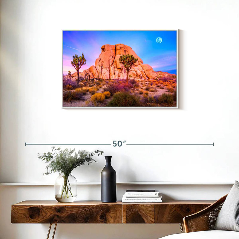 Joshua Tree National Park, Cadre flottant blanc, 31 po x 21 po