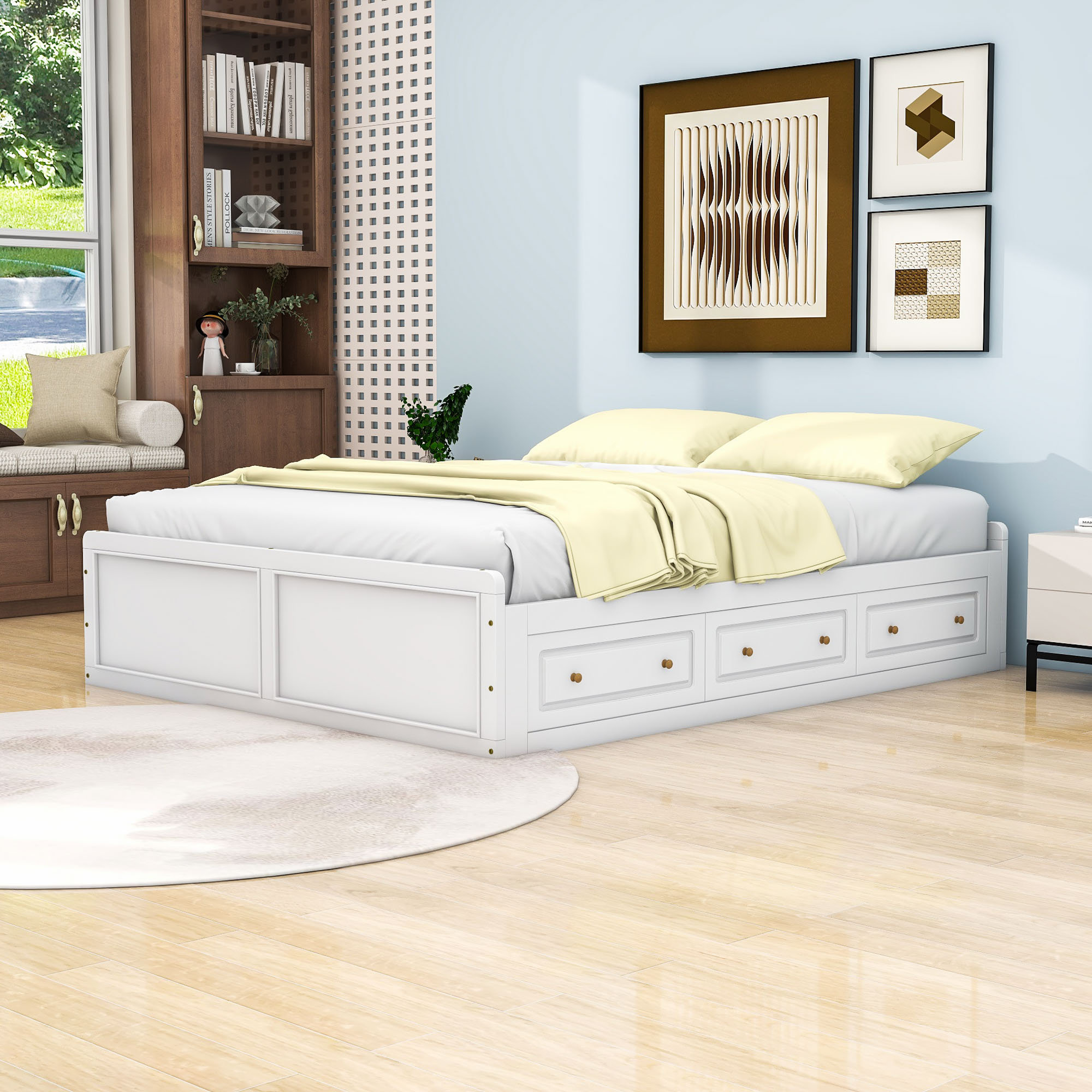 Lark Manor™ Queen Wood Platform Bed with 6 Drawers - Wayfair Canada