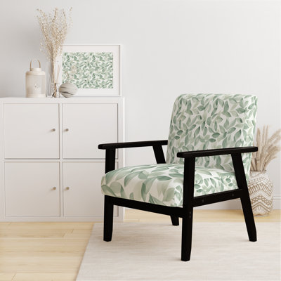 Chaise rembourrée French Country - Chaise avec accoudoirs vert sauge