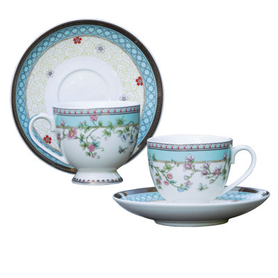 Porcelain Teacup and Saucer