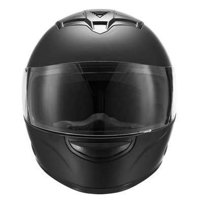 Motorcycle Helmet, Full Face, Adult Motocross Dirt Bike Helmet with Tinted and Clear Dual Visor, Motorbike Racing Street with Detachable Liner for Men & Women, DOT Approved, (Matte Black, L)