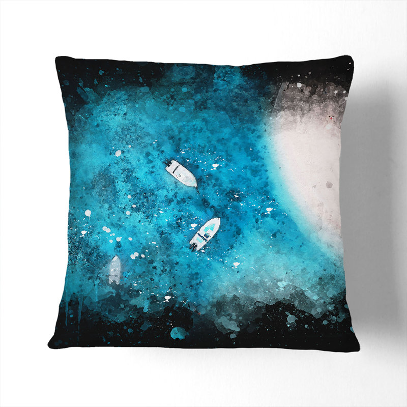Square Throw Cushion, 40cm H x 40cm W x 15cm D, Black