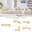 Canapé modulaire surdimensionné surdimensionné, ensemble de canapé de plancher Boucle de luxe, canapé convertible compressé, canapé spacieux rempli de mousse pour le salon, combinaison gratuite de 3 PC, 2 couleurs