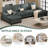 3-Piece Upholstered Sectional for Living Room-819564591