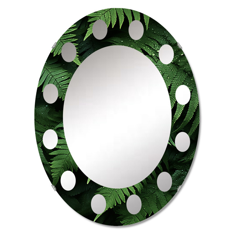Pasteque - Miroir mural moderne ovale, 30 po x 20 po