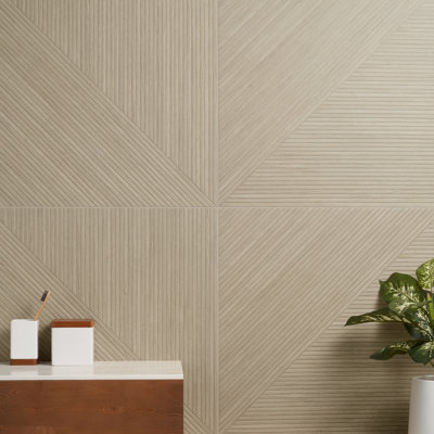 Carreau de céramique aspect bois mat 23,62 po x 47,24 po Bond Tile Alinea (15,49 pieds carrés / caisse)