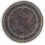 Wool Oriental Area Rug in Wine/Navy