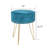 Velvet Round Footstool Ottoman-441920979