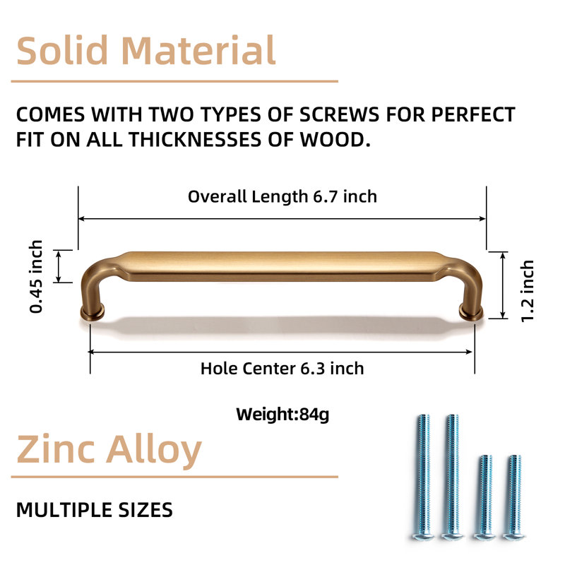 5'' Center Bar/Handle Pull Multipack, Champagne Bronze, 6.3