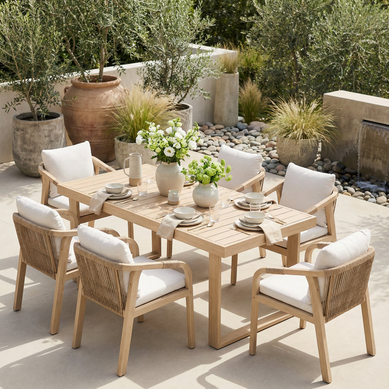 6 - Person Rectangular Outdoor Dining Set