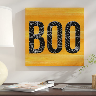 «Halloween Boo», reproduction d'art textuel sur toile