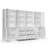 Reshod  94.5"W X 71"H X 15.7"D Kitchen Pantry Storage Cabinet With Soft Close Glass Doors,White-287134463