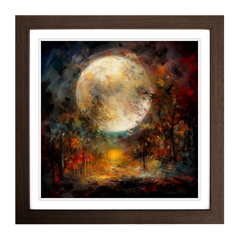 Moon Impressionism No.1 - Framed Print, Walnut