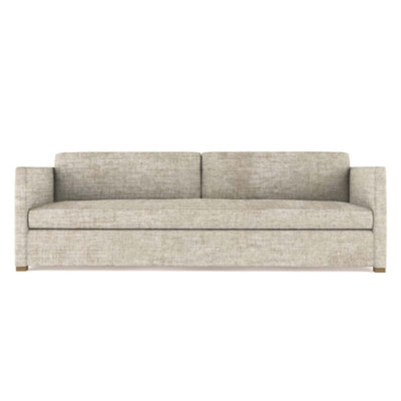 Canapé Madison, H 33 po x l 108 po x P 41 po, Velours écrasé huître, Patiné