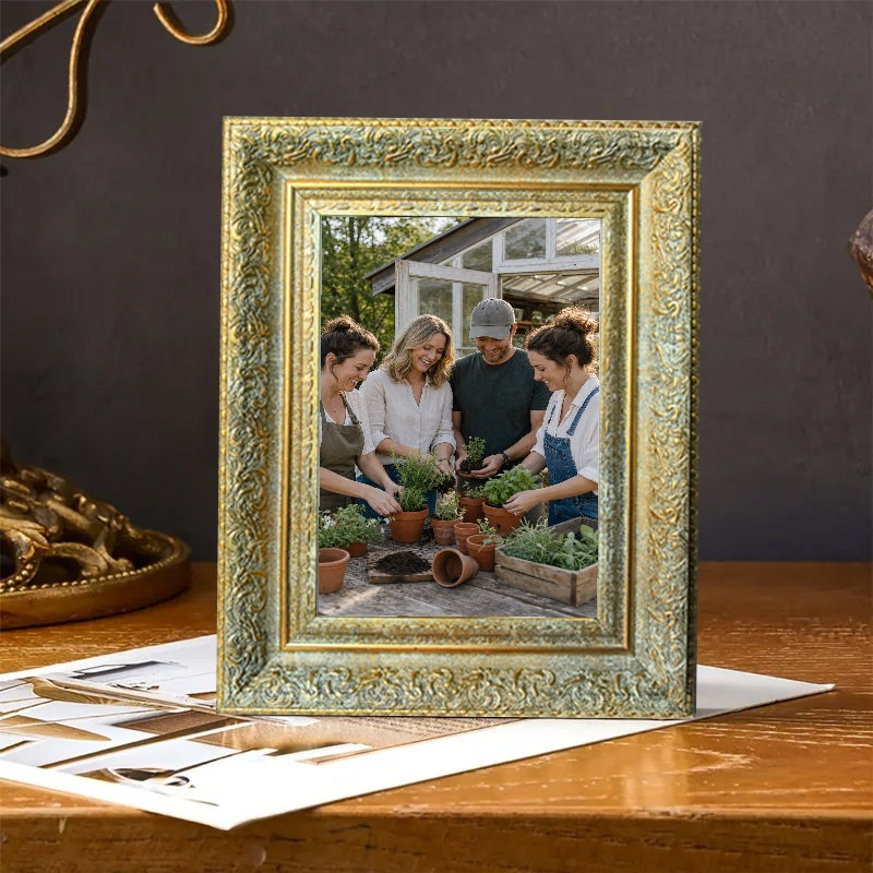 Cadre 3 photos de style héritage or antique antique pour photos et souvenirs 5 "x 7", Antique Gold, 3, L 5 po x H 7 po