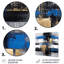 «Gold and Blue Paint Elegance I - Abstract Collages», art mural en métal-2119349612