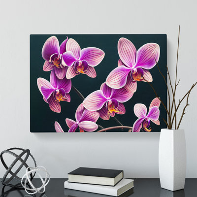 Evolving Orchid Flowers - Wrapped Canvas