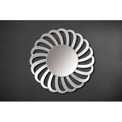 Miroir d’appoint à motif floral moderne et biseauté Daisy