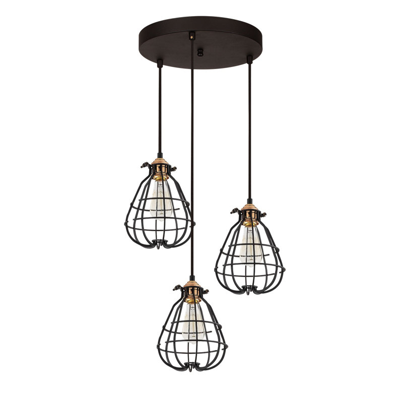 3 - Light Black Cluster Pendant