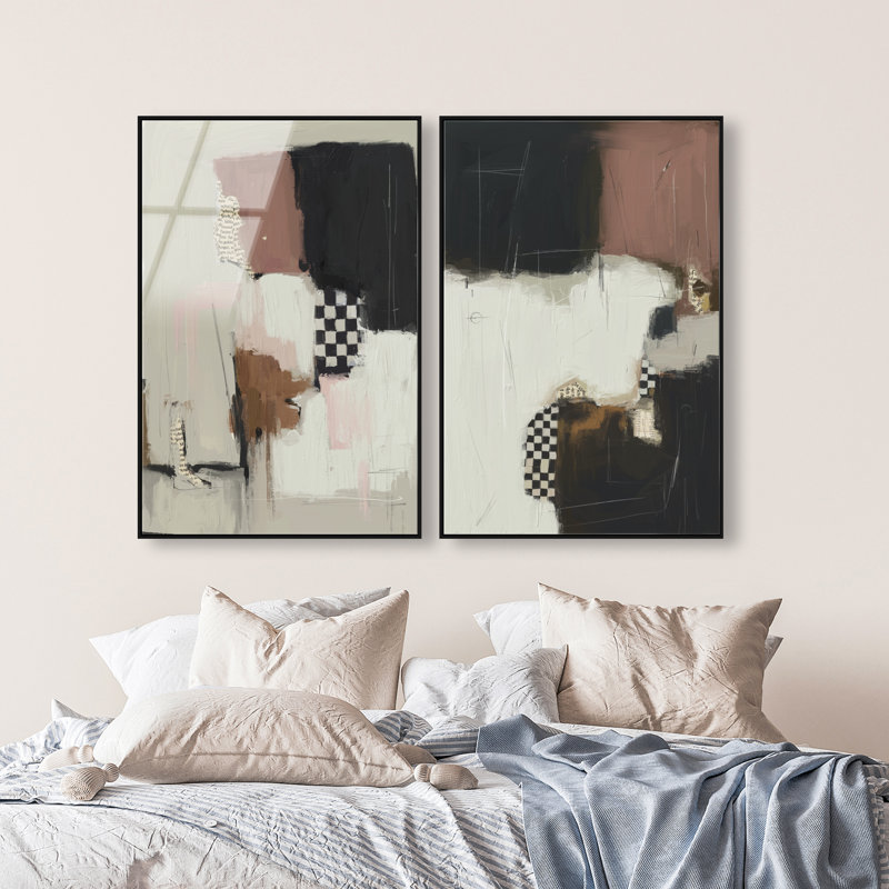 Longing Set Set by Oliver Gal, 31"H x 46"W, Black Floater Frame