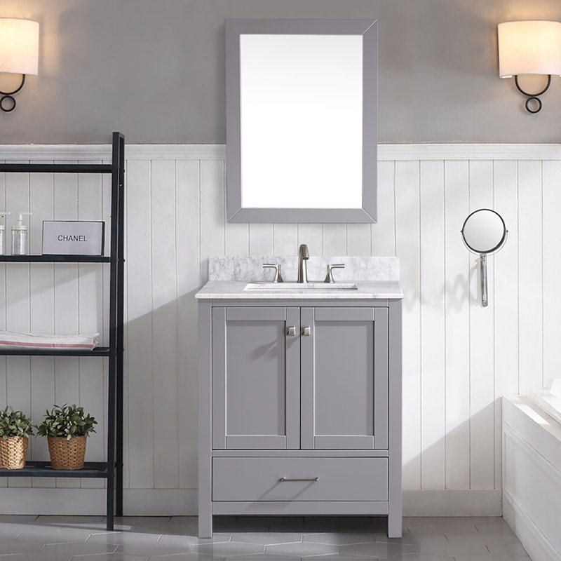 Ensemble de meuble-lavabo simple 30 po avec miroir Blithe
